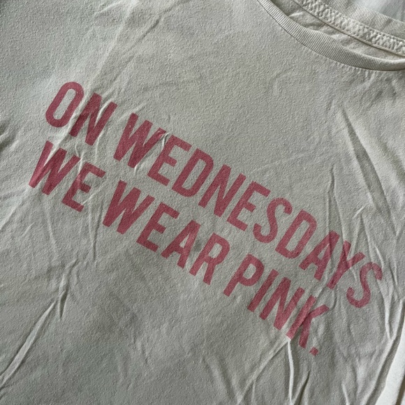 🌟2/$14🌟 Brandy Melville "On Wednesday’s We Wear Pink" graphic t-shirt - Picture 2 of 5